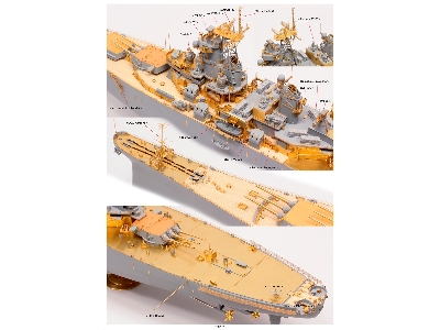 Uss Missouri Bb-63 Circa 1991 Detail Up Set (For Tamiya 78029) - zdjęcie 36