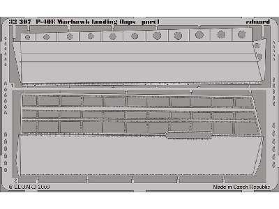  P-40E landing flaps 1/32 - Hasegawa - blaszki - zdjęcie 2
