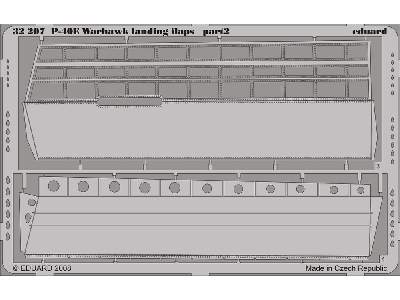  P-40E landing flaps 1/32 - Hasegawa - blaszki - zdjęcie 3