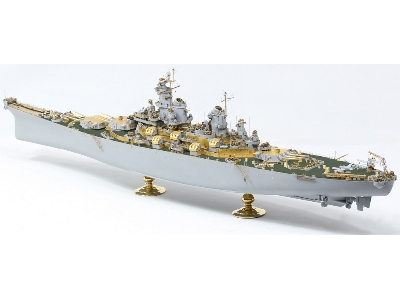 Uss Missouri Bb-63 1945 Advanced Detail Up Set (20b Deck Blue Stained Wooden Deck) (For Tamiya 78008 Or 78018) - zdjęcie 12