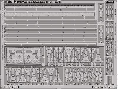  P-40E landing flaps 1/32 - Hasegawa - blaszki - zdjęcie 4