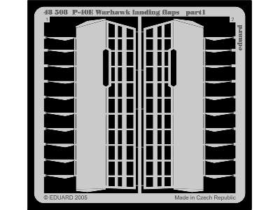  P-40E landing flaps 1/48 - Hasegawa - blaszki - zdjęcie 2