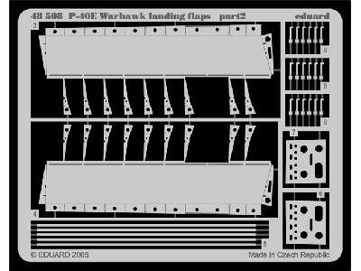  P-40E landing flaps 1/48 - Hasegawa - blaszki - zdjęcie 3