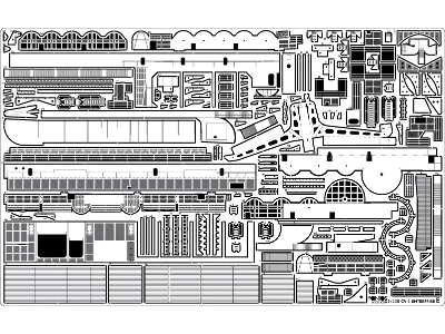 Uss Enterprise Cv-6 1942 Advanced Detail Up Set (20b Deck Blue Stained Wooden Deck) (For Trumpeter 65302) - zdjęcie 17