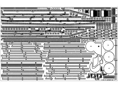 Uss Enterprise Cv-6 1942 Advanced Detail Up Set (20b Deck Blue Stained Wooden Deck) (For Trumpeter 65302) - zdjęcie 25