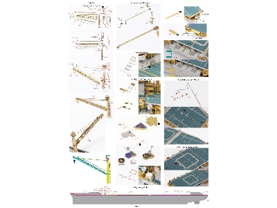 Uss Enterprise Cv-6 1942 Advanced Detail Up Set (20b Deck Blue Stained Wooden Deck) (For Trumpeter 65302) - zdjęcie 37