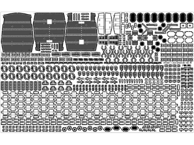 Uss Missouri Bb-63 1945 Advanced Detail Up Set (20b Deck Blue Stained Wooden Deck) (For Hobby Boss 86516) - zdjęcie 3