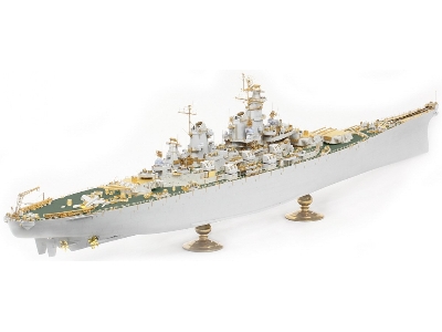 Uss Missouri Bb-63 1945 Advanced Detail Up Set (20b Deck Blue Stained Wooden Deck) (For Hobby Boss 86516) - zdjęcie 12