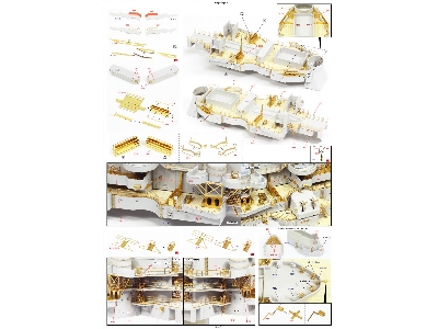 Uss Missouri Bb-63 1945 Advanced Detail Up Set (20b Deck Blue Stained Wooden Deck) (For Hobby Boss 86516) - zdjęcie 18