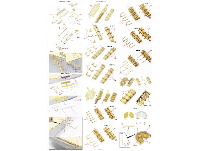 Uss Missouri Bb-63 1945 Advanced Detail Up Set (20b Deck Blue Stained Wooden Deck) (For Hobby Boss 86516) - zdjęcie 21