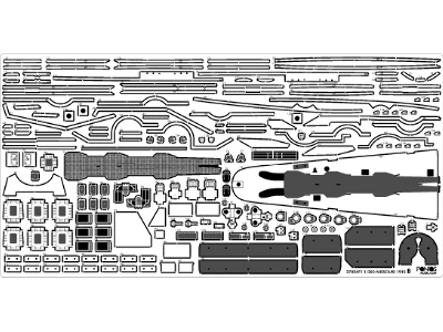 Uss Missouri Bb-63 1945 Advanced Detail Up Set (20b Deck Blue Stained Wooden Deck) (For Hobby Boss 86516) - zdjęcie 29