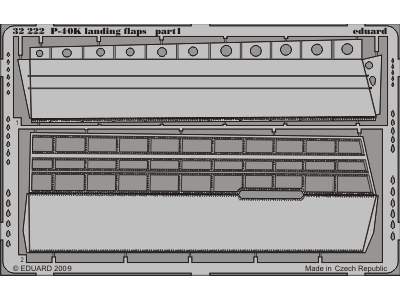  P-40K landing flaps 1/32 - Hasegawa - blaszki - zdjęcie 2