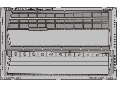  P-40K landing flaps 1/32 - Hasegawa - blaszki - zdjęcie 3