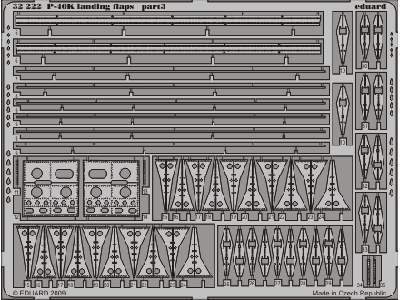  P-40K landing flaps 1/32 - Hasegawa - blaszki - zdjęcie 4