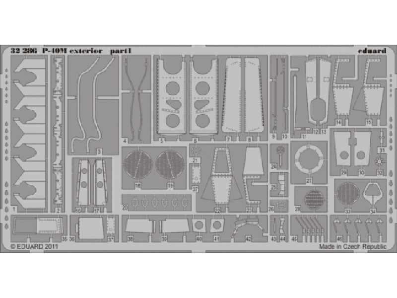 P-40M exterior 1/32 - Hasegawa - blaszki - zdjęcie 1 P-40M exterior 1/32 - Hasegawa - blaszki - zdjęcie 1