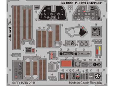  P-40M interior S. A. 1/32 - Hasegawa - blaszki - zdjęcie 1