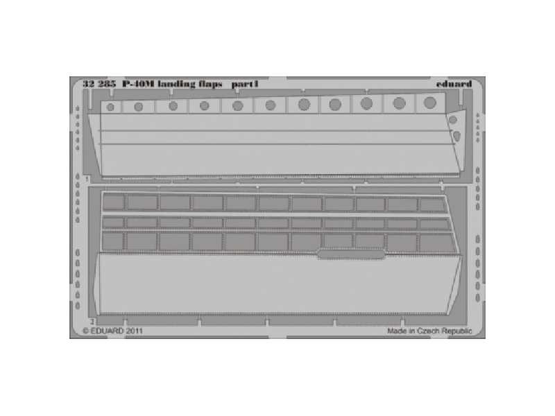  P-40M landing flaps 1/32 - Hasegawa - blaszki - zdjęcie 1