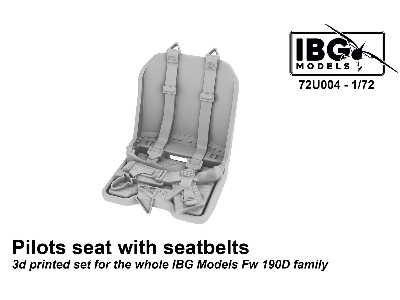 Pilots Seat With Seatbelts (For The Whole Ibg Models Fw 190d Family) - zdjęcie 1