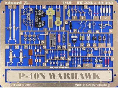  P-40N 1/48 - Hasegawa - blaszki - zdjęcie 2
