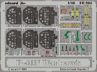  P-40N 1/48 - Eduard - blaszki - zdjęcie 2