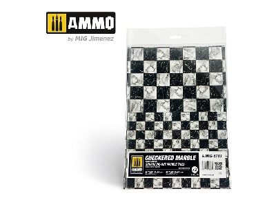 Checkered Marble - Square Die-cut Tiles - zdjęcie 1