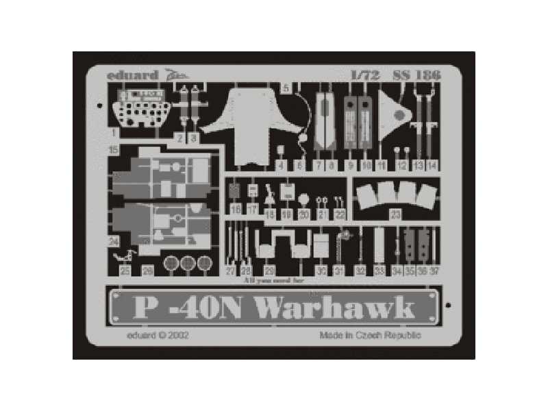 P-40N 1/72 - Hasegawa - blaszki - zdjęcie 1 P-40N 1/72 - Hasegawa - blaszki - zdjęcie 1