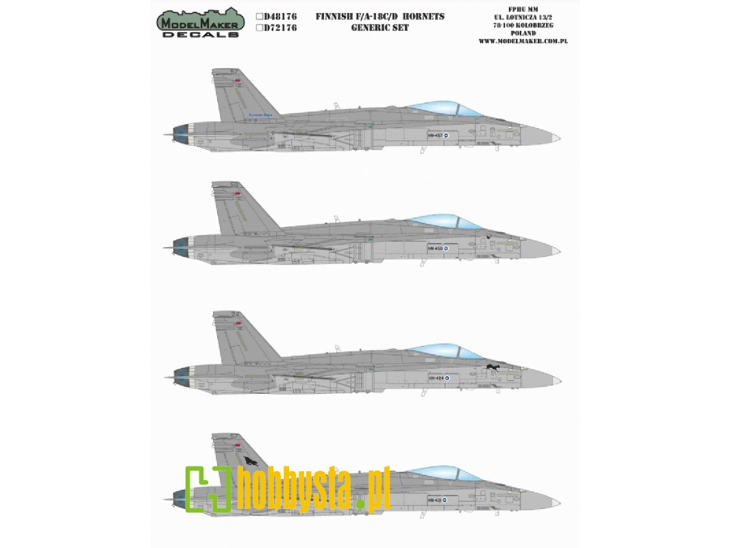 Finnish F/A-18c/D Hornets - Generic Set - zdjęcie 1 Finnish F/A-18c/D Hornets - Generic Set - zdjęcie 1