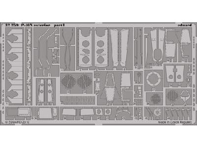  P-40N exterior 1/32 - Hasegawa - blaszki - zdjęcie 1