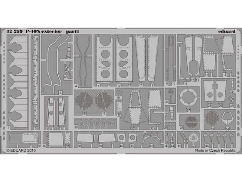 P-40N exterior 1/32 - Hasegawa - blaszki - zdjęcie 1 P-40N exterior 1/32 - Hasegawa - blaszki - zdjęcie 1