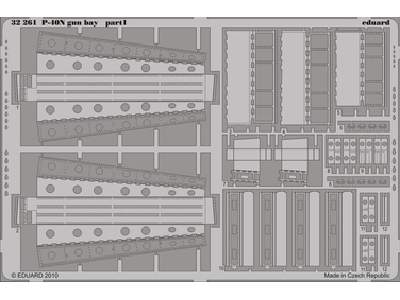 P-40N gun bay 1/32 - Hasegawa - blaszki - zdjęcie 1