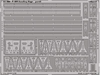  P-40N landing flaps 1/32 - Hasegawa - blaszki - zdjęcie 4