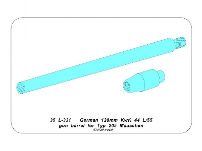 Lufa 128mm KwK 44 L/55 do Typ 204 Mauschen - zdjęcie 11