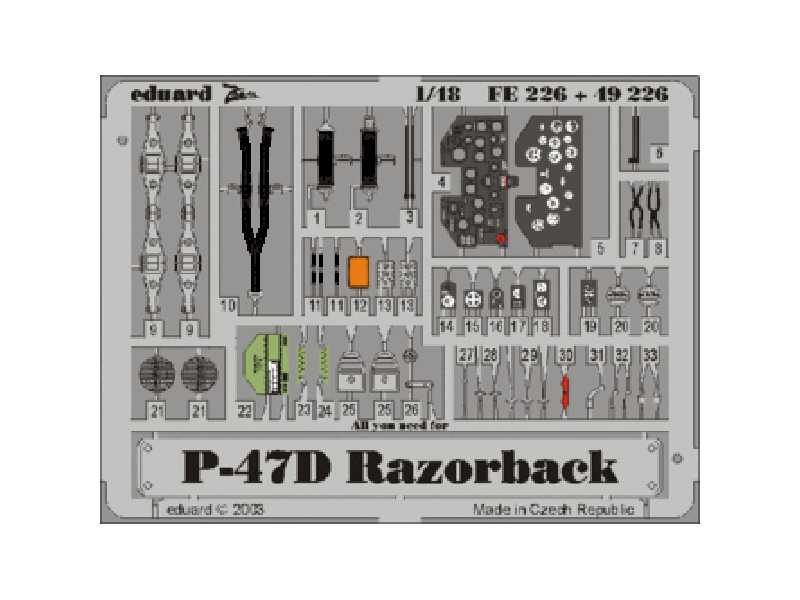 P-47D-20 1/48 - Tamiya - blaszki - zdjęcie 1 P-47D-20 1/48 - Tamiya - blaszki - zdjęcie 1