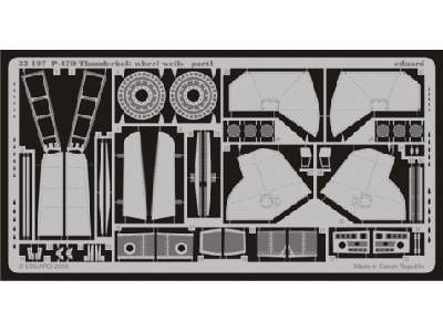  P-47D wheel wells 1/32 - Trumpeter - blaszki - zdjęcie 1