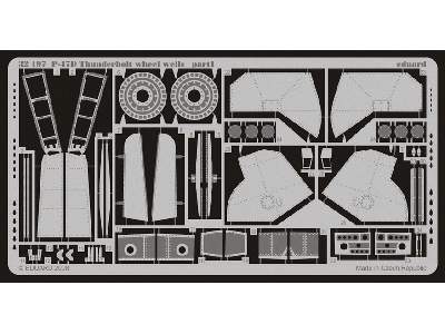  P-47D wheel wells 1/32 - Trumpeter - blaszki - zdjęcie 2