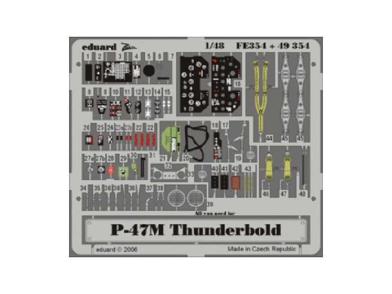 P-47M 1/48 - Tamiya - blaszki - zdjęcie 1 P-47M 1/48 - Tamiya - blaszki - zdjęcie 1