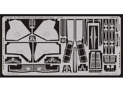  P-47M undercarriage 1/32 - Hasegawa - blaszki - zdjęcie 1