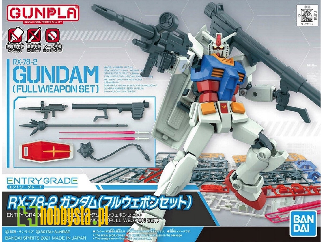 Entry Grade Rx-78-2 Gundam Full Weapon Set - zdjęcie 1 Entry Grade Rx-78-2 Gundam Full Weapon Set - zdjęcie 1