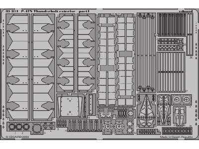  P-47N exterior 1/32 - Trumpeter - blaszki - zdjęcie 2