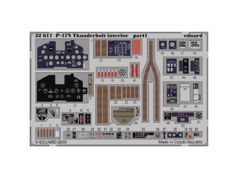  P-47N interior S. A. 1/32 - Trumpeter - blaszki - zdjęcie 1