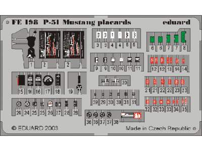  P-51 placards 1/48 - blaszki - zdjęcie 1