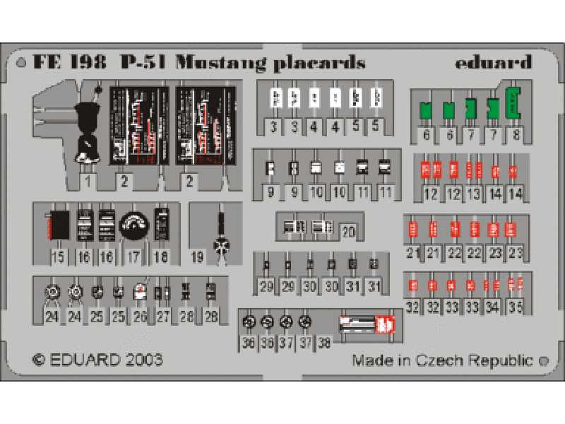  P-51 placards 1/48 - blaszki - zdjęcie 1