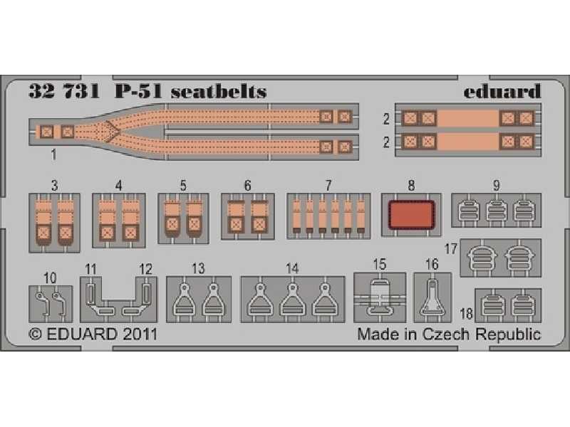  P-51 Seatbelts 1/32 - Tamiya - blaszki - zdjęcie 1