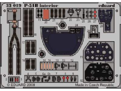  P-51B interior S. A. 1/32 - Trumpeter - blaszki - zdjęcie 1