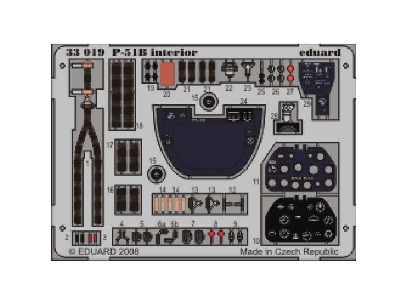 P-51B interior S. A. 1/32 - Trumpeter - blaszki - zdjęcie 1 P-51B interior S. A. 1/32 - Trumpeter - blaszki - zdjęcie 1