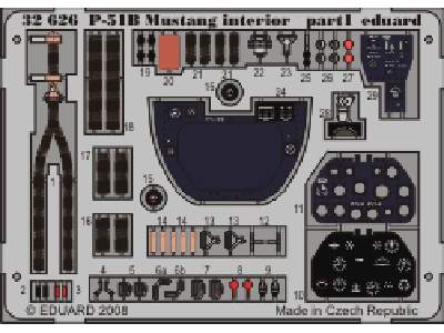  P-51B interior S. A. 1/32 - Trumpeter - blaszki - zdjęcie 1