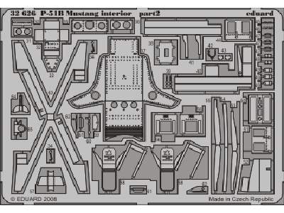  P-51B interior S. A. 1/32 - Trumpeter - blaszki - zdjęcie 3