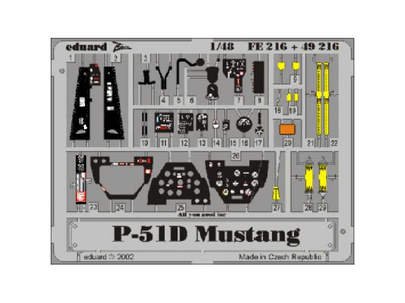 P-51D 1/48 - Tamiya - blaszki - zdjęcie 1 P-51D 1/48 - Tamiya - blaszki - zdjęcie 1