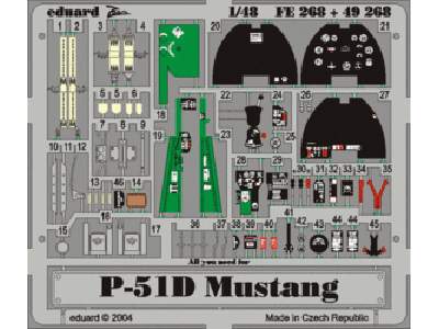  P-51D 1/48 - Hasegawa - blaszki - zdjęcie 1