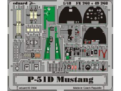  P-51D 1/48 - Hasegawa - blaszki - zdjęcie 1